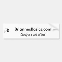Brianne's Basics Bumper Sticker