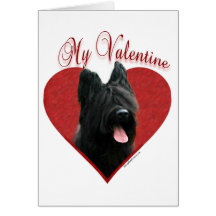 Briard My Valentine Note Card
