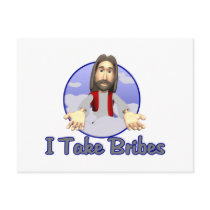Bribe Jesus Postcard