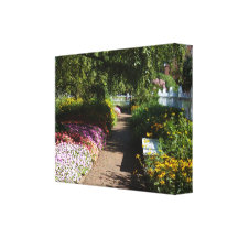 Brick Garden Path Canvas Print