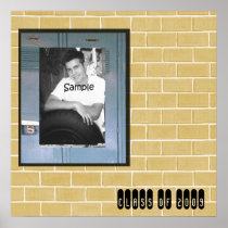 Brick & Locker photo graduation autograph poster
