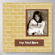 Brick Photo Graduation Autograph Poster