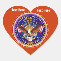 Brick Red Heart Stickers