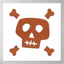 Brick Skull Print