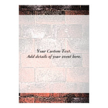 Brick Wall. Digital Art. Custom Invitations