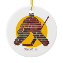 Brick Wall Goalie Christmas Tree Ornaments