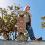 Brick Wall Skulls Skateboard