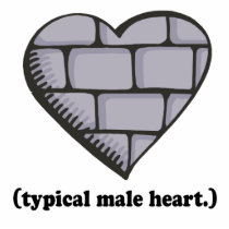 brick wall typical male heart acrylic cut outs