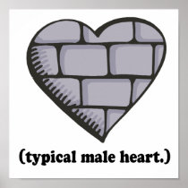 brick wall typical male heart print