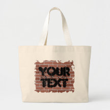 brick wall, YOUR TEXT Canvas Bag