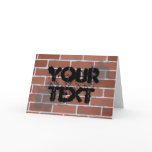 brick wall, YOUR TEXT cards