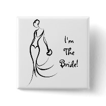 Bridal Accessory-I'm The Bride Pin