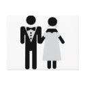 bridal couple icon postcards