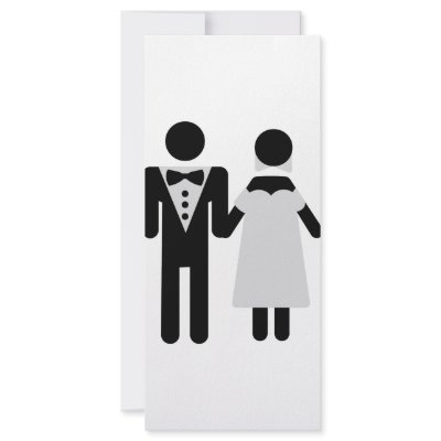 bridal couple icon custom rack cards by TomaniacLines
