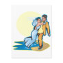 Bridal Couple On Beach Postcards