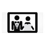 bridal couple with frame icon photo card