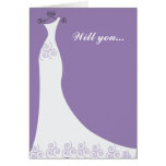 Bridal Gown Custom Bridesmaid Card