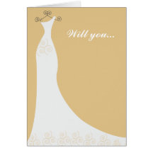 Bridal Gown Custom Bridesmaid Card