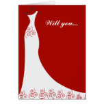 Bridal Gown Custom Bridesmaid Cards