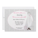Bridal Gown Lace Pink Shower Invitation