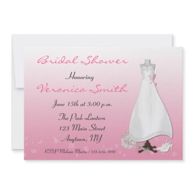 Bridal Gown Pink Shower Invitation by StarStock