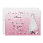 Bridal Gown Pink Shower Invitation