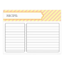 Bridal Recipe Card - Orange and Yellow Post Cards