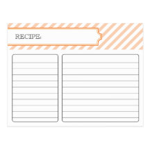Bridal Recipe Card - Orange Postcard