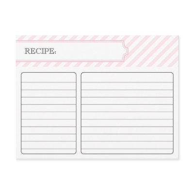 Bridal Recipe Card - Pink by OrangeOstrichDesigns