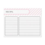 Bridal Recipe Card - Pink postcards