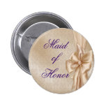 Bridal Satin Maid of Honour buttons