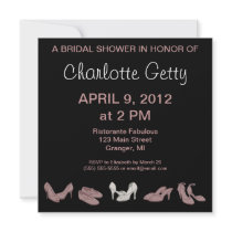 Bridal Shoes Bridal Shower Invitations
