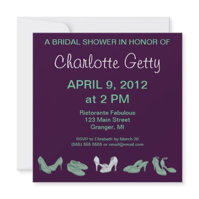 Bridal Shoes Bridal Shower Invitations by bridalboutique
