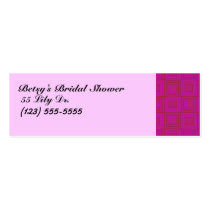 Bridal Shower Card Business Card Template