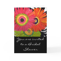 Bridal Shower Card with 3 Bright Gerbera Daisies