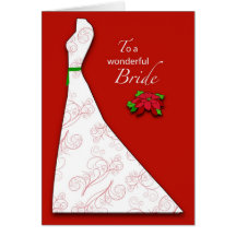 Bridal Shower Christmas, Red Poinsettia Greeting Card
