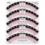Bridal Shower Cupcake Decor - French Bow Dot Swirl