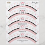 Bridal Shower Cupcake Decor - French Bow Dot Swirl Personalised Flyer