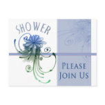 Bridal Shower Flower invitation Post Card