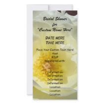 Bridal Shower for Custom Invitations White Rose Photo Greeting Card