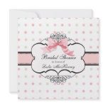 Bridal Shower Invitation - French Bow Dot Swirl