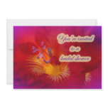Bridal Shower Invitation Red Freesia