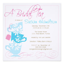 Bridal Shower Invitation - Tea