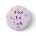 Bridal Shower Purple Polka Dot Theme Pins