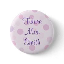 Bridal Shower Purple Polka Dot Theme Pins