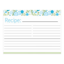 Bridal Shower Recipe Card Post Cards