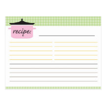Bridal Shower Recipe Card Postcard