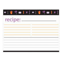 Bridal Shower Recipe Card Postcard