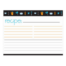 Bridal Shower Recipe Card Postcard