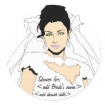 Bridal Shower Reminder Round Sticker